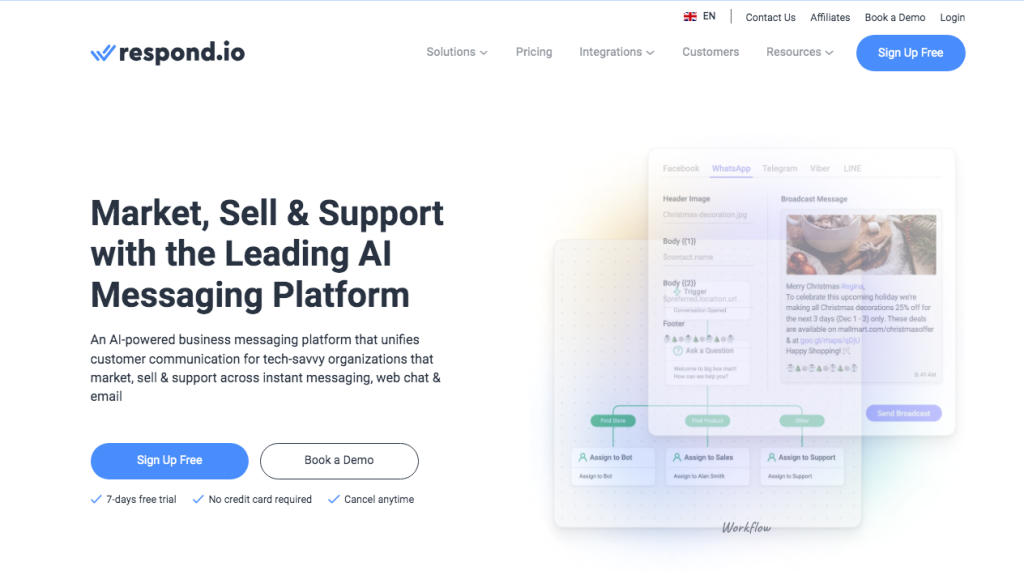 Respond.io API WhatsApp: Reseñas y precios